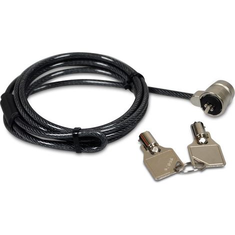 Câble de sécurité a câble métallique avec serrure a clé pour PC Portable (Longueur: 1.8m) - PORT CONNECT (1/3)