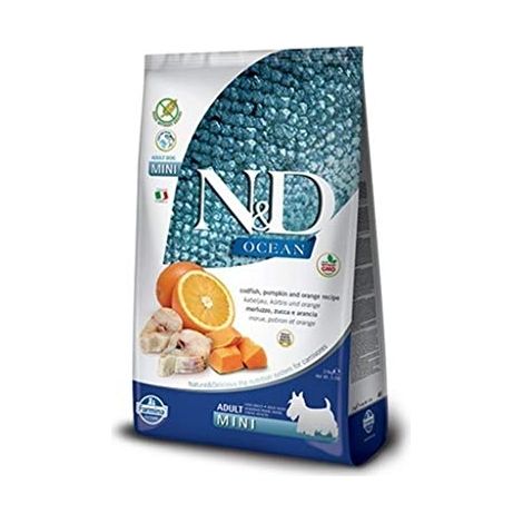Farmina N&D Ocean, mélange de saveurs de croquettes pour chiens adultes mini 7 k 1 pc.
