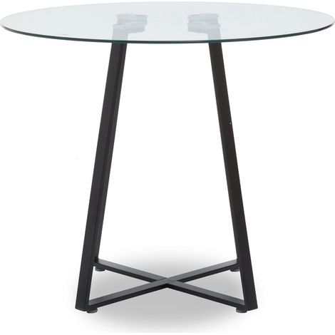 Premier Housewares Metropolitan Round Glass Dining Table (1/5)