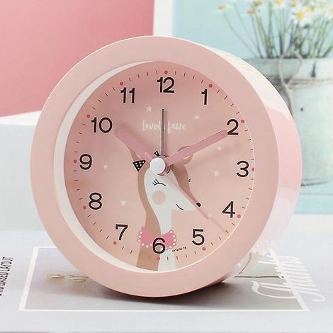 rveil Pour Enfants Fawn - 9,5 Cm De Diamtre Petite Horloge Analogique Silencieuse Veilleuse De Chevet Chambre Coucher (1/5)