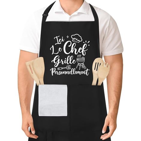 Tablier BBQ Homme « Ici Le CHEF grille personnellement »