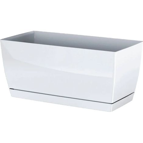 Jardinière en plastique Coubi Case P en blanc 24 (L) x 12 (l) x 11 (H) cm (1/3)