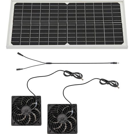16-W-Kühllüfterset aus monokristallinem Silizium-Solarmodul für Haustiere, Hühnerställe und Gewächshäuser (1/4)
