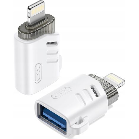 Adaptador XO NB256A OTG USB - Lightning blanco