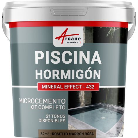 Kit microcemento color gris topo para piscina de hormigón