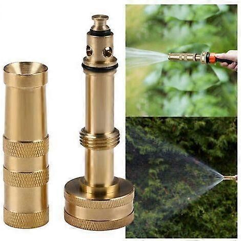 Heavy Duty High Pressure Hose Nozzle, Brass Water Hose Nozzles for Garden Hoses, (1/4)