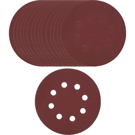 Ortviai Disques abrasifs ronds 125 mm (5 pouces) à 8 trous, grain 800, lot de 100 pièces en oxyde d’aluminium (1/5)