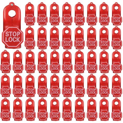 Peg Hook Lock Stop Lock 100 PièCes en Plastique Rouge Stop Lock Antivol Verrouillage DéTail Pin Crochet SéCurité Affichage Crochet Verrouillage (1/5)