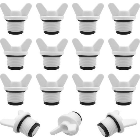 Bouchon Plomberie-15 Pièces 1/2" Mâle Filetage extérieur Pipe Hex Bouchon,Bouchons d'obturation,pour Machine à Laver,Lave-Vaisselle,robinetterie,plomberie (1/5)