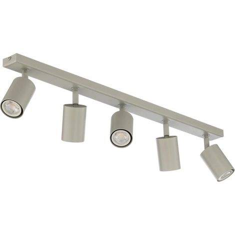 [NEUWERTIG] B-Ware Deckenstrahler Zoom Deckenleuchte Strahler grau beige Stahl 5-flg Lampe GU10927 (1/2)
