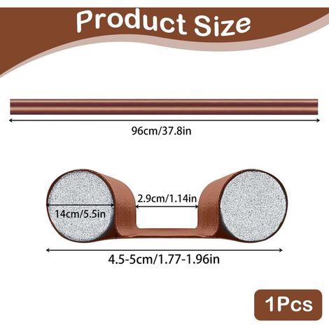 Boudin de porte double face 96 cm - Boudin de porte double face, joint d'étanchéité, bas de fenêtre réglable et insonorisé (marron) (1/4)