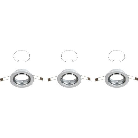 LED Einbauleuchte Einbaulampe 3er Set GU10 schwenkbar IP23 Ø8,6cm Alu Briloner