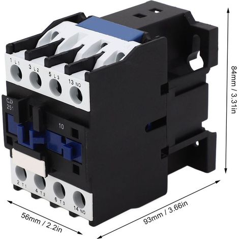 Contacteur AC 3P 380V 25A Bobine Cuivre Contacts Argent Normalement Ouvert (1/5)