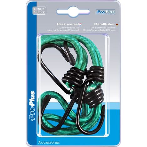 Gancio in metallo con asola elastica per rete rimorchiotendatelone 4 pezzi in blister (1/5)