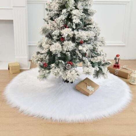 Christmas tree skirt, Christmas tree cover, round Christmas tree cover, suitable for Christmas holiday decoration celebrations