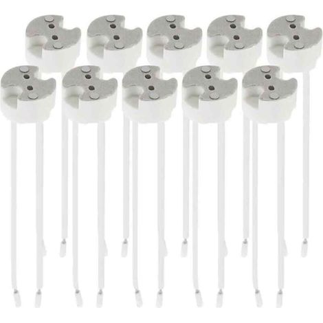 Douille GU5.3 - Support Avec Câble Silicone 12 V - Pour Lampe LED Ou Halogène MR16 - Lot De 10 Pièces (1/5)