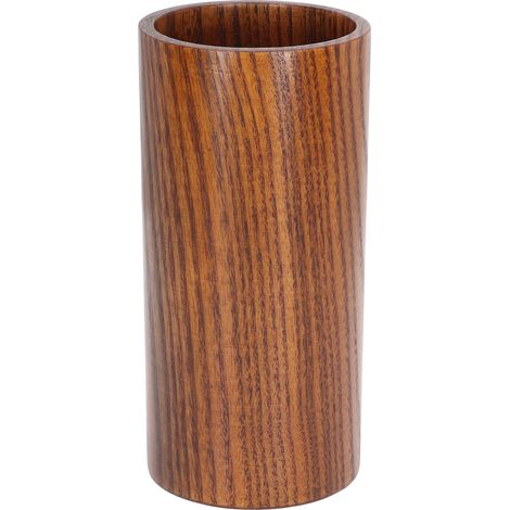 Rangement couverts bois massif rond pot cuisine conteneur baguettes spatules cuillères (1/5)