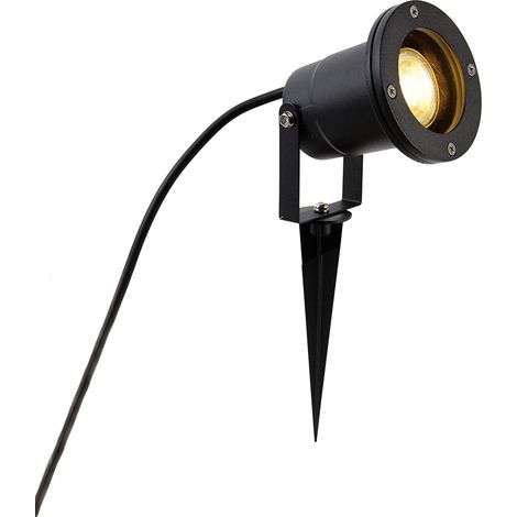 QAZQA Moderner Strahler schwarz inkl. Kabel und Stecker 200cm