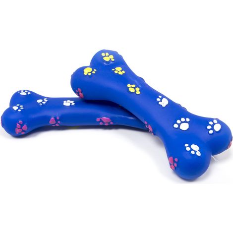 Gioco Pet Resistente Per Animali Domestici Con Effetti Sonori Modello Osso Blu, misura1 PezzocoloreBlu (1/3)