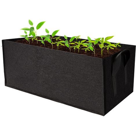Rectangular Grow Bags with Handles Breathable Felt for Carrots, Onions, Herbs, Flowers, Vegetables, 503020cm 1pc