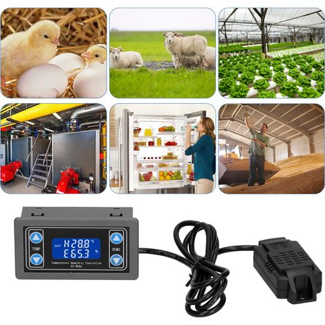 ContrÎleur numérique LCD XYWTH1 de température et d'humidité pour serre d'incubation et d'élevage (1/5)