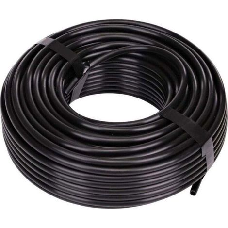 Tuyau d'arrosage goutte à goutte - - 25 m - PE 16x1.2 mm - Noir - Flexible - Anti-algues (1/5)