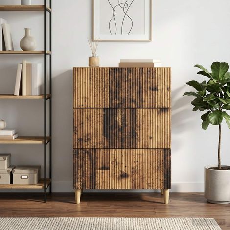 vidaXL Armoire à tiroirs Bois ancien 66 x 34,5 x 90 cm (1/5)