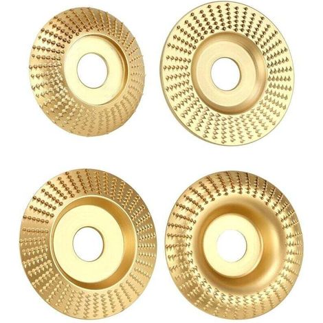 4er-Set Holzschleifscheiben, Holzschleifscheibe, Innendurchmesser 22,2 mm für Winkelschleifer - Crezuo