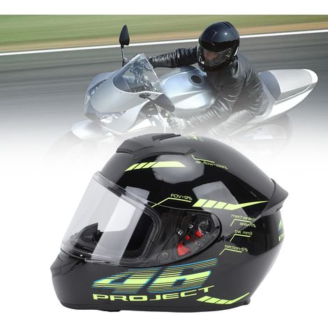 (Exclusivité Mexique) Casque de moto certifié 3C, casque intégral pour homme et femme, noir, taille XL tendance [Tour de tête 61-62 cm] (1/5)