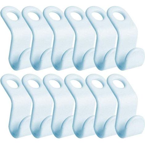 56 Mini-Kaskadenkleiderbügel, Verbindungshaken für Kleiderbügel, platzsparend im Kleiderschrank (Himmelblau)