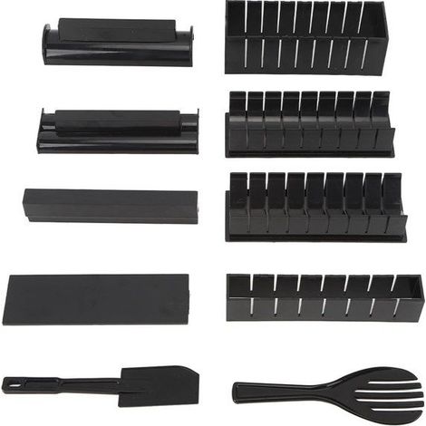 Moule de patisserie,Kit 10 machines à sushis avec accessoires (fourchette/spatule) (1/5)