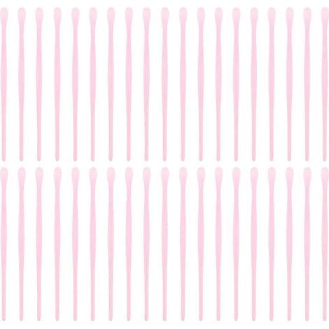 80 Einweg-Ohrreiniger aus Kunststoff zur Ohrenschmalzentfernung, Ohrreinigungslöffel – 8,00 x 0,35 x 0,20 cm – Farbe zufällig (1/3)