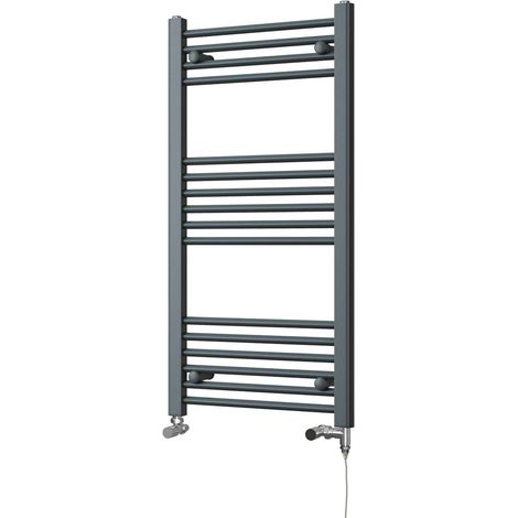 Zennor - Anthracite Dual Fuel Towel Rail H1000mm x W500mm Standard - Straight (1/3)