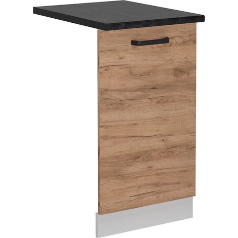 Tapa del lavavajillas R-Line, Roble dorado, 45 cm , ET Antracita, Vicco