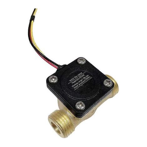 interfaces filetées externes DN15 Capteur de débit d'eau DC12V Débitmètre d'eau en laiton Interrupteur de débit d'eau f (1/5)