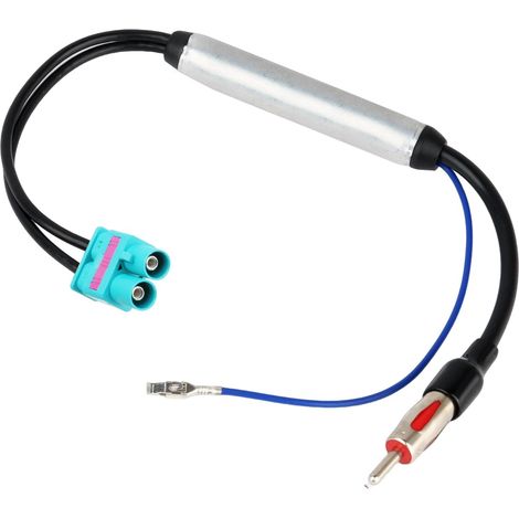 Dual-Fakra-auf-DIN-Phantom-Autoradio-Antennenadapter, kompatibel mit Volkswagen VW Skoda Seat, Dual-Fakra-DIN-Autoradio-Einbauadapter (Fakra-Stecker auf DIN-Stecker) für FM/AM