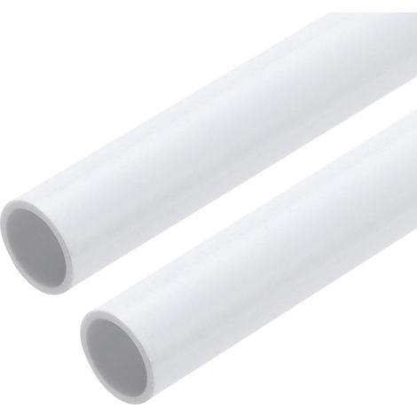 Tube Rigide en PVC, Tuyau Rond, Tuyauterie, Matériel de Tuyauterie 9mm ID 11mm OD 9" Longueur Blanc Haute Résistance pour Tuyau d'Eau, Loisirs Créatifs, Manchon de Câble 2 Pièces (1/5)