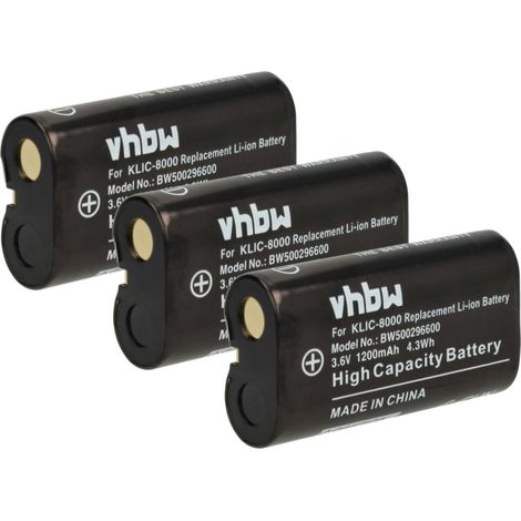 vhbw 3x Akku kompatibel mit Ricoh Caplio RZ1, R2, R1S, R1 Kamera (1200 mAh, 3,6 V, Li-Ion) (1/5)