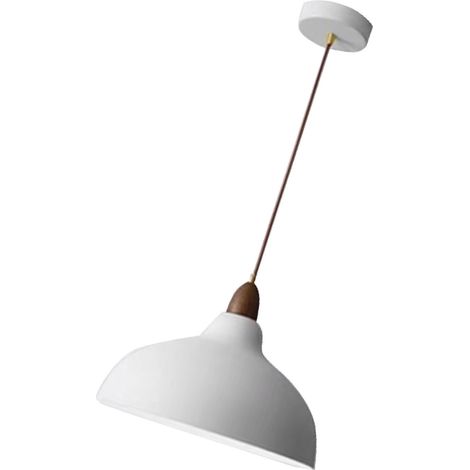Suspension lumineuse contemporaine en fer design japonais lampe suspendue plafond blanche 24x20cm/9.4x7.9in pour îlot de cuisine salle à manger bar bureau (1/4)