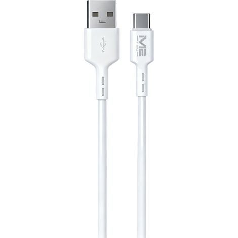 Câble USB-A vers USB-C M2 TEC, charge rapide 2,4 A, 1 m - Blanc (1/2)
