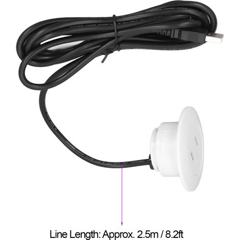 Prise de chargement USB pour canapé, Installation encastrée, double Ports pour usage domestique, blanc (1/5)