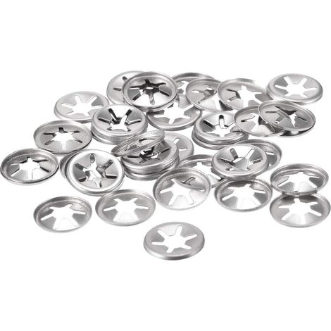 Rondelle de Blocage M6 Rondelle de Verrouillage 5.1mm I.D. 15mm O.D. Interne Dent Pousser Vitesse Clips 304 Inox Acier 40pcs