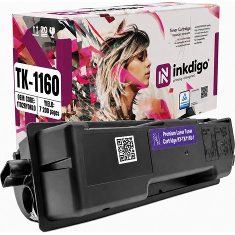 Toner Inkdigo TK1160 compatibile con Kyocera ecosys P2040DN P2040DW, certificato TÜV. (1/5)
