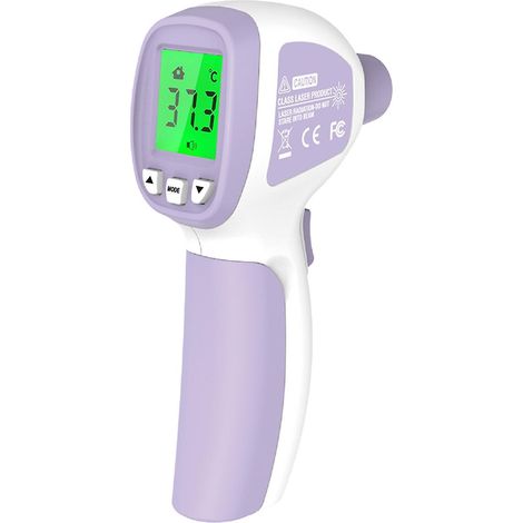 Thermomètre infrarouge frontal numérique LCD sans contact, mode double température pour fièvre