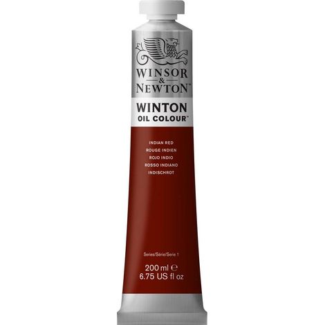 Winsor & Newton Olio Winton 200 ml - Rosso Indiano (1/4)