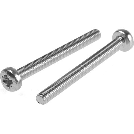 Vis à métaux RS PRO M4 à tête Cylindrique Pozidriv en Acier, 40mm ( Prix pour Sachet de 100 )