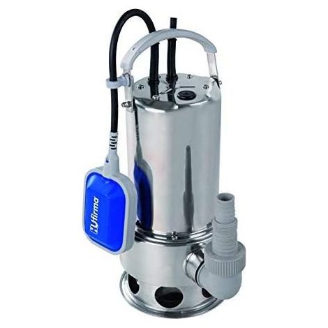 HU-Firma 7577020 SUB HU-1100 Elettropompa Sommersa Acque Sporche 1100W Inox 1'' F Prevalenza 10 m Portata 16500 l-h