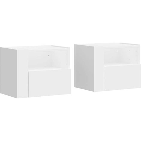 Maison Exclusive - Wand-Nachttische 2 Stk. Weiß 45x30x35 cm