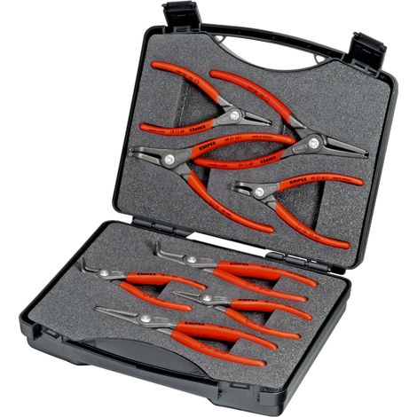 KNIPEX 00 21 25 Coffret d'outils « SRZ » Pinces pour circlips 8 outils 270 mm