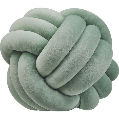 Cojín decorativo almohada nudo verde 30 x 30 cm accesorios decorativos Malni